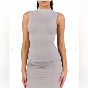 Naked Wardrobe Gray Tank Top